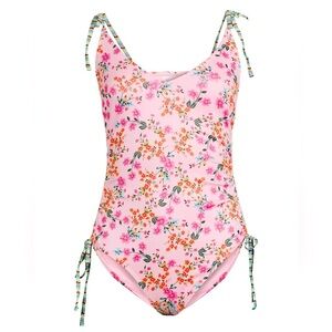 No Boundaries Pink Floral One Piece Swim Size XL